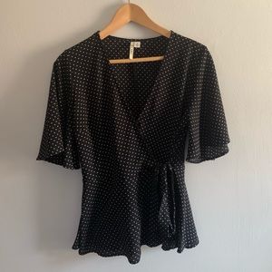 Miami Polkadot Wrap Blouse